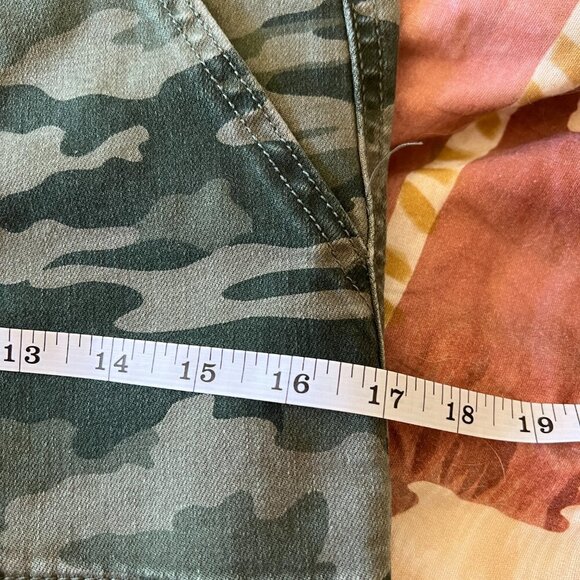 Universal Thread Camo Army Green Straight Denim Pants Jeans Snap Pockets - Picture 9 of 11